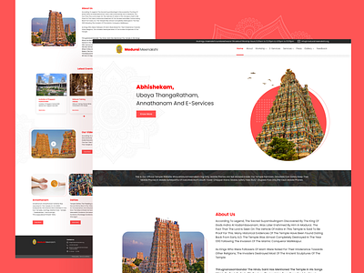 Madurai Meenakshi Website branding daily ui desiger page design landing page