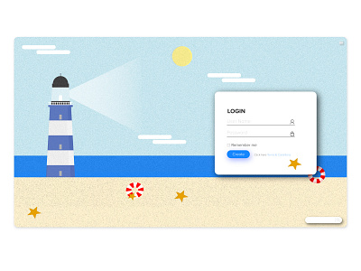 Login Page beach dailyui desiger page design landing page login page ux