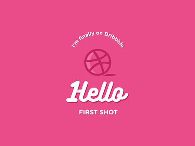 Hello dribble brand design dribbble first shot graphic logo minimal vector