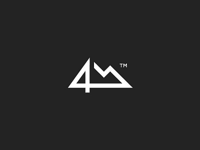 4mountains brand camping company flat logo minimal mountains nature new sport