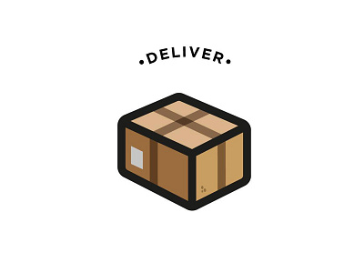 Deliver Pack Icon box brand deliver design graphic icon logo minimal modern pack set