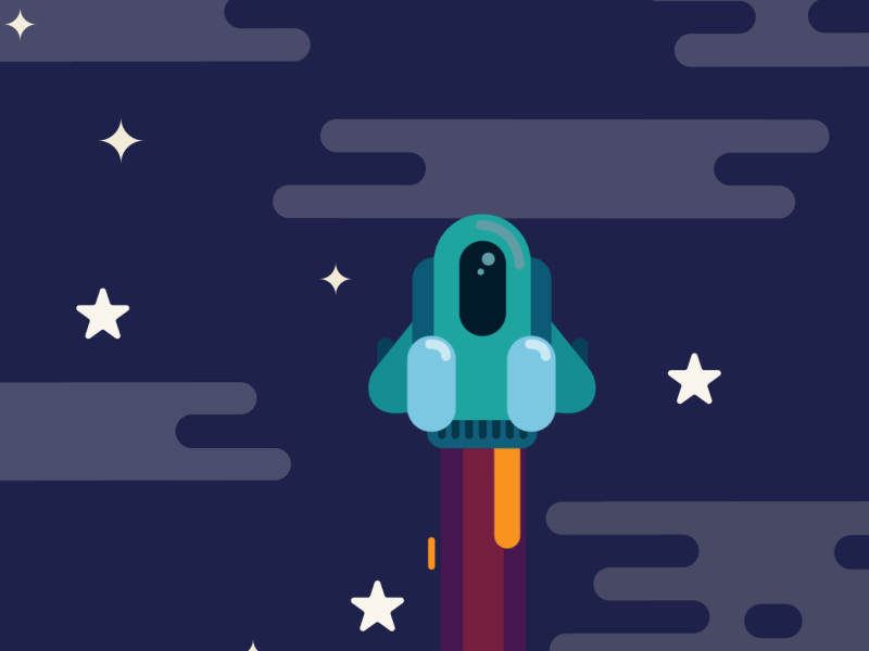 Rocket af aftereffects animation illustrator motion motiongraphic night rocket space