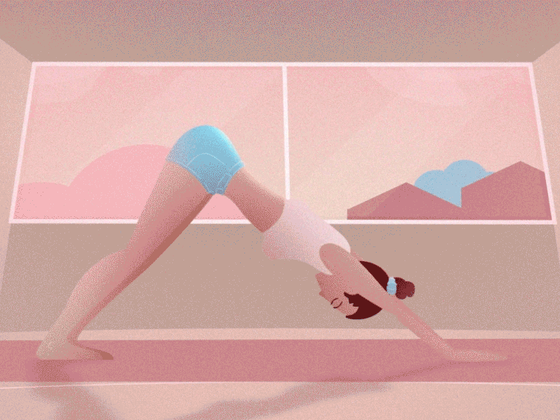 Yoga after effects animation cali city flatmotion illustration inspiration jhonbmlk motiongraphics toonboom vector