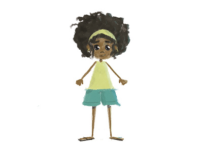 Niña 2d afro animation art caribbean colombia design digitalart flatmotion illustration inspiration jhonbmlk