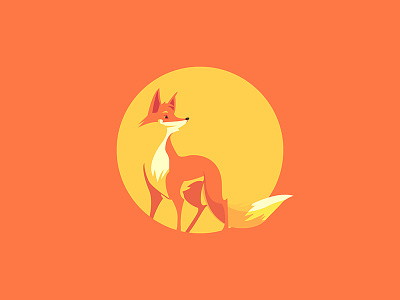 Fox animal bright fox illustration illustration a day illustrator orange spirit animal yellow