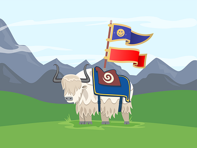 Trusty Mountain Yak - Character Design character character design design exploring illustration illustrator logo mountain mountain yak new simple trusty mountain yak vector vector art yak youtube