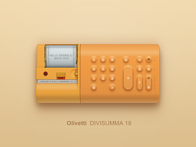 Olivetti Divisumma18 calculator china photoshop ratro ui