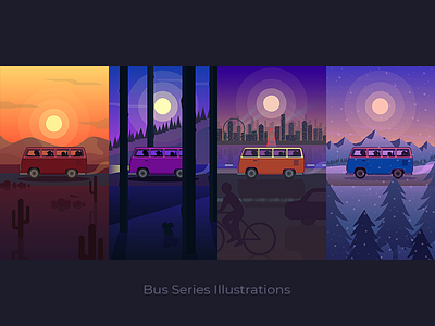 Bus Series Illustrations