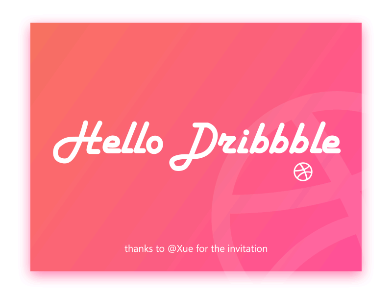 Hello Dribbble dribbble、debuts hello