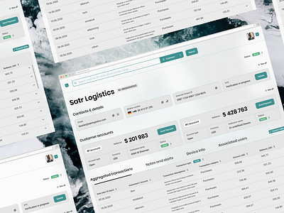 User Interface of Accounting Dashboard