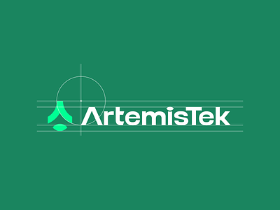 Logo concept for ArtemisTek (computer vision) bold branding computer vision concept geometry graphic design grid logo design logotype mark solid technological