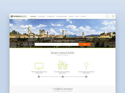 BergamoHome - Homepage design home house platform real-estate ui ux web website