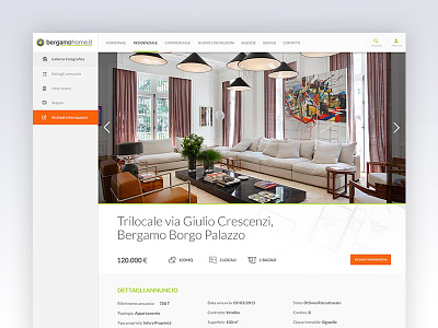 BergamoHome - Detail clean design home house icons minimal platform real estate ui ux web website