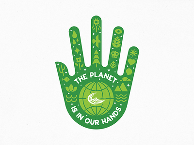 Earth Day Sticker branding colorado conservation earth earth day earthday environment globe hand illustration logo sticker sustainability