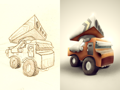 Launch Command Ui Icon icon photoshop rocket sketch tank wip