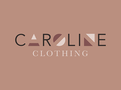 Caroline Clothing Logo branding design logo typography