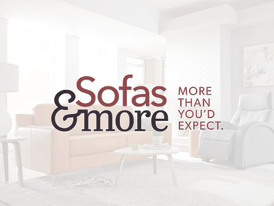 Sofas & More Logo branding design logo typography