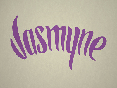 Jasmyne lettering script typography