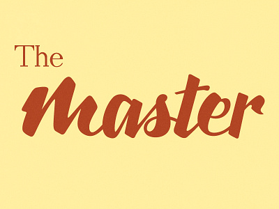 The Master lettering practice script typography