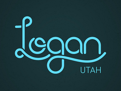 Logan Utah lettering minimalist script typography utah