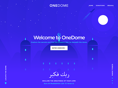 OneDome branding css design flat html illustration isometric landing landing page logo ui ux web