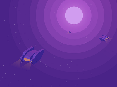 Lost in space design illustration isometric space space art spaceship ui ux