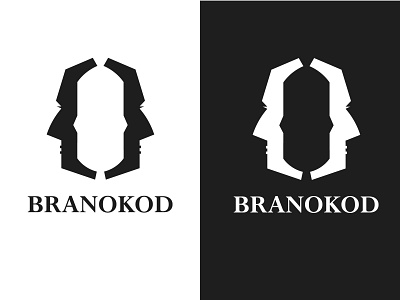 BRANOKOD logo black white code dribbble dribbble best shot dribbble debut invitation logo logotype