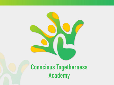 logo- Consious together Academy 3 boys branding dribbble earth human humanity humans illustration peace people together unity