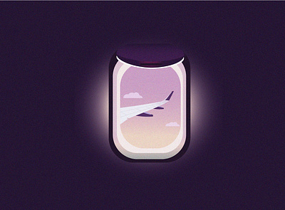 Flight Window Seat aeroplane clouds design dribbble dribbble best shot flight illustration planet search seat