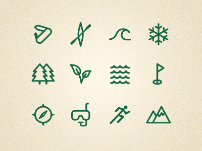 Outdoor icons set