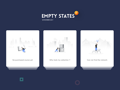 Empty States character design empty error interaction iphone iphonex states ui ux