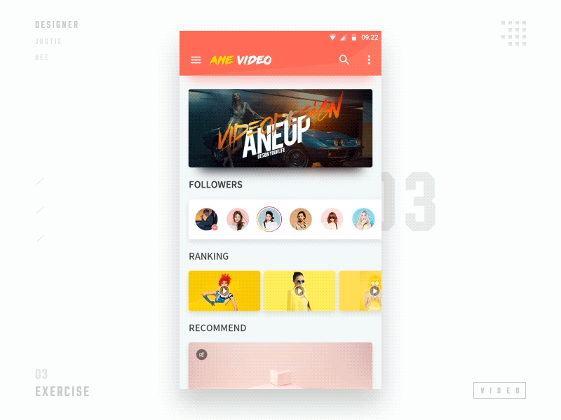 Animation Exercise 3d animation banner card collection gif homepage interface material mockup video