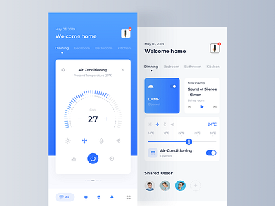 Smart Home Product Interface Design app automotion card chart clean dashboad smart smart home uds ui