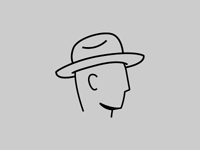 the hat and his man avatar face faceless hat head human icon man outline pictogram profile sideview sideways stetson hat