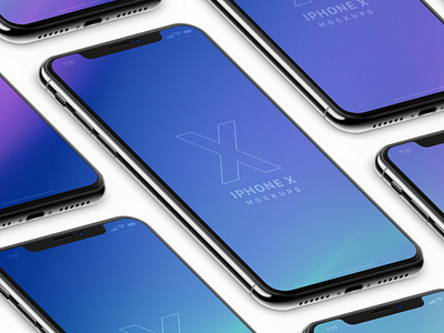 Iphone X — Isometric Mockups + Clay (Freebie) by Dima Zaiats on Dribbble