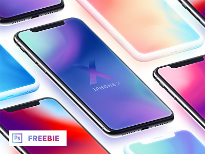 Iphone X — Isometric Mockups + Clay (Freebie) clay dark clay free free psd freebie iphone iphone clay iphone x isometric mockup x