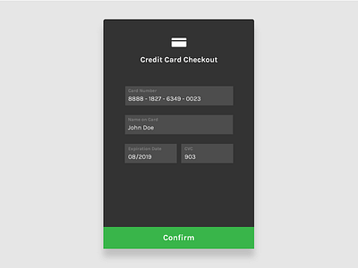 Credit Card Checkout #002 #DailyUI 002 checkout creditcard dailyui ui ux