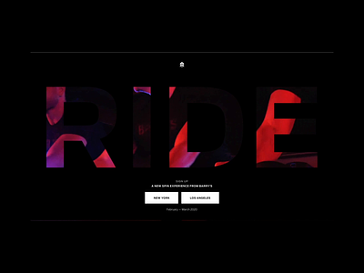 Barry's RIDE animation announcement design interaction minimal typography ui ux