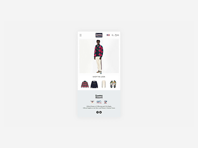 Rowing Blazers animation e-commerce ecommerce fashion interaction design ix shop the look shopify ui ux