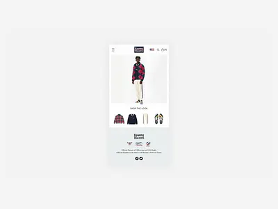 Rowing Blazers animation e commerce ecommerce fashion interaction design ix shop the look shopify ui ux