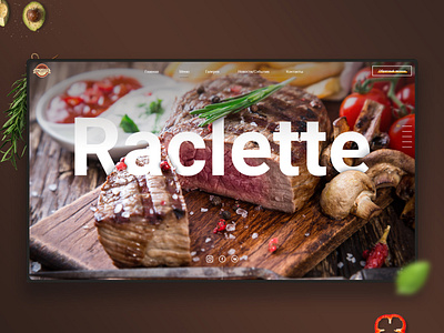 Raclette banner banner design design meat restaurant ui ux ux design web web design