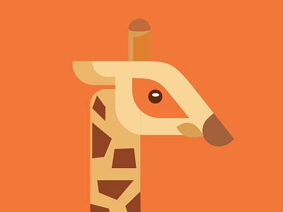 Giraffe 01 animal design flat giraffe illustration minimal ui