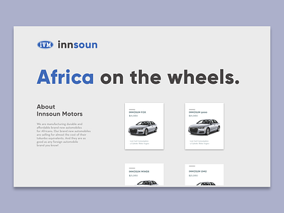 Innosun Motor Mini showcase africa car dribbble showcase ui ux uidesign