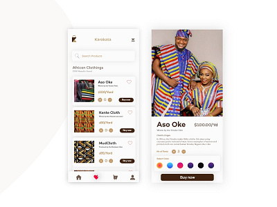 African Online clothing store UI african clothing culture dribbble ecommerce ecommerce app illustration johnyvino minimal mobile shop app ui ux