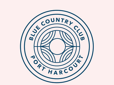 Blue Country Club Logo - blue branding dribbble line logo minimal vector