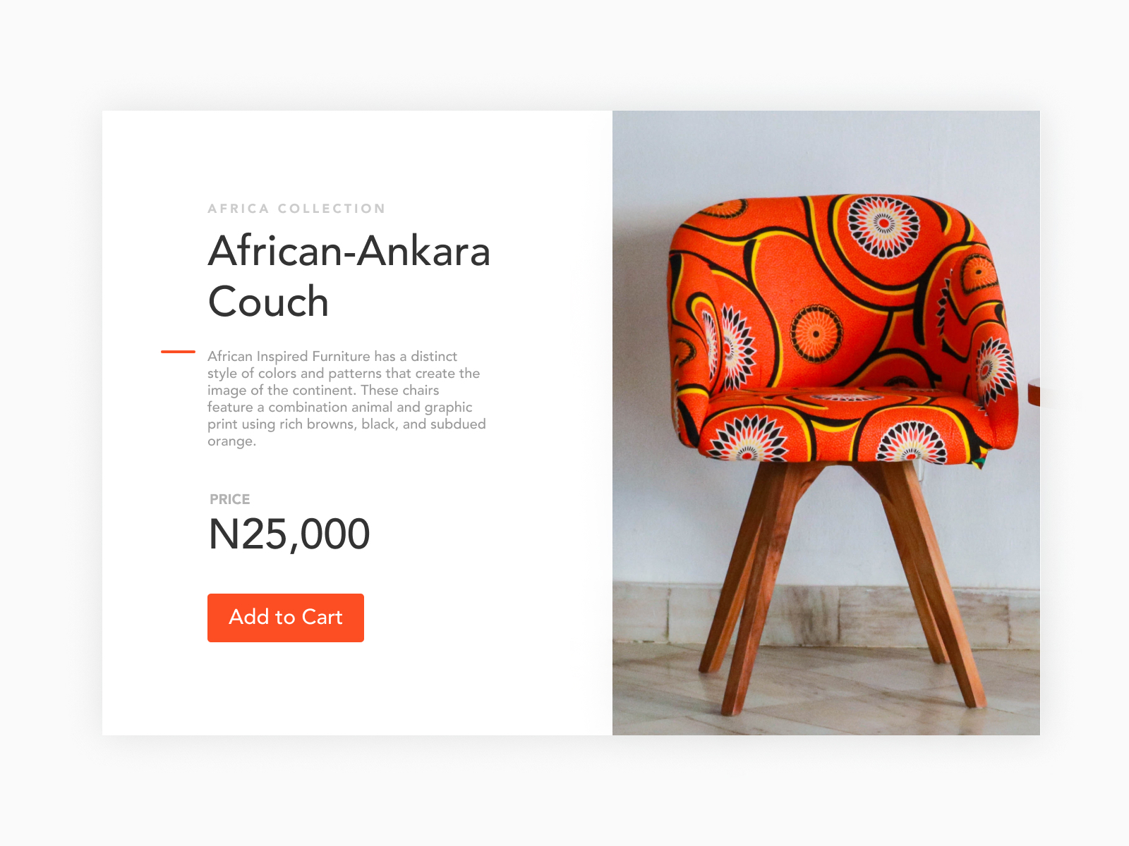 African Furniture Product Ui Exploration By Emmanuel Omole On Dribbble