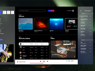 Dark Skin Music Dashboard clean dashboard design dribbble flat minimal music music app