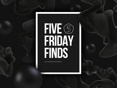 Five Friday Finds black internal newsletter pearls white