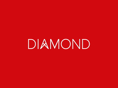 Diamond brand diamond identity logo red retrospective unused white