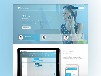 Cloudbooking brand concept design saas ui ux web